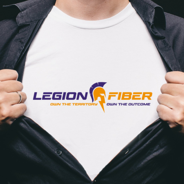 Speed logo with the title 'Legion Fiber'