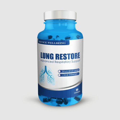 Medical label with the title 'Supplementary  Bottle Label Design'