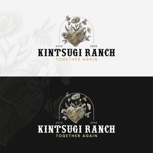 Botanical logo with the title 'vintage illustration logo '