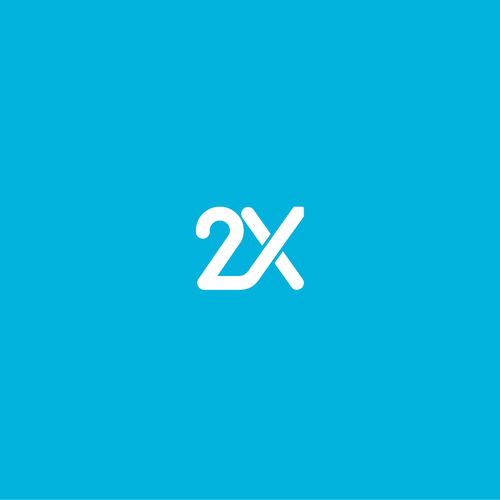 Number design with the title '2X logo'