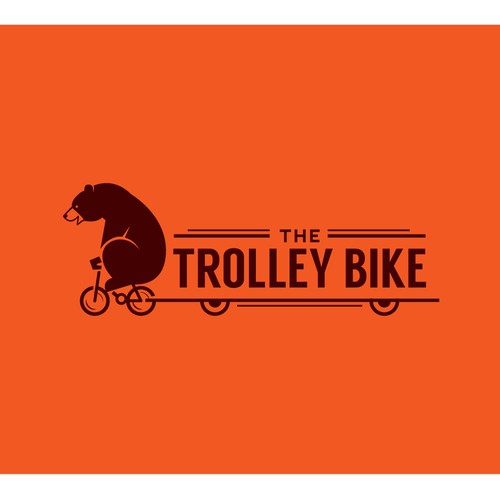 Bear logo with the title 'Awesome Logo For The Trolley Bike That Kicks Ass'