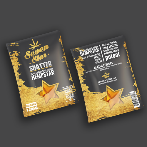 Masculine packaging with the title 'Bold branding for line of products'