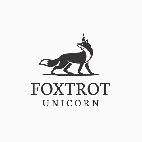 Horn design with the title 'Foxtrot Unicorn'