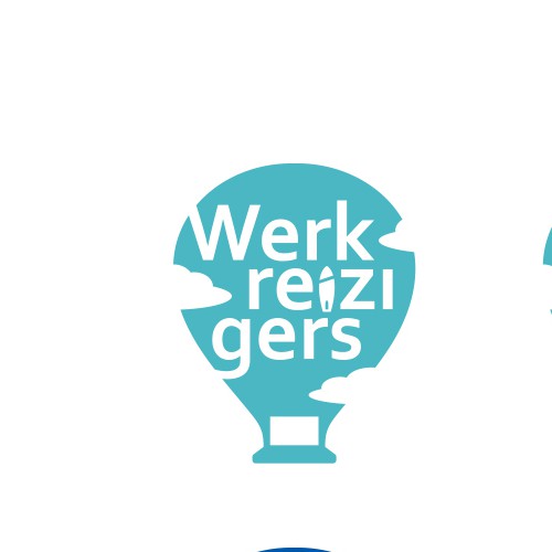 Hot air balloon design with the title 'Logo for platform of work travelers'