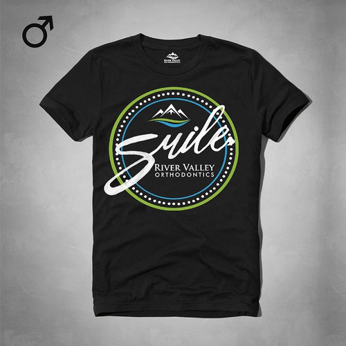 Stamp t-shirt with the title 'River Valley Orthodontics'