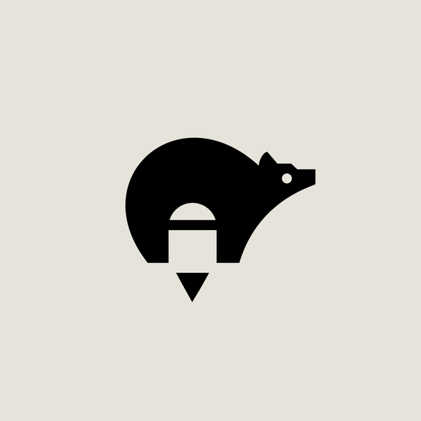 Negative space logo with the title 'himprint'