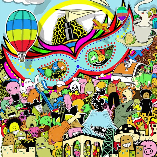 Doodle design with the title 'Bacolod Festival 2016'