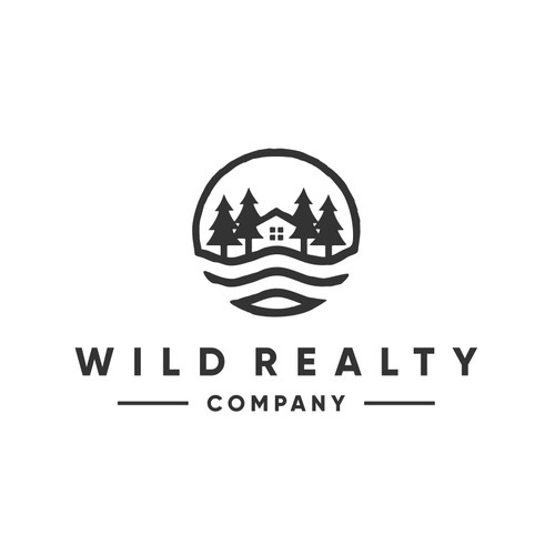 Property management logo with the title 'Logo Design for Wild Realty Co.  - Outdoor Focused Properties'