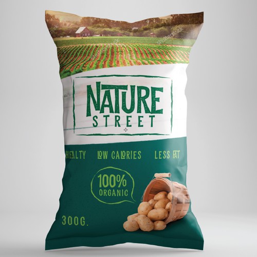 Chip design with the title 'Nature Street chips'