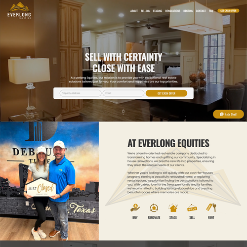 Renovation design with the title 'Everlong Equities'