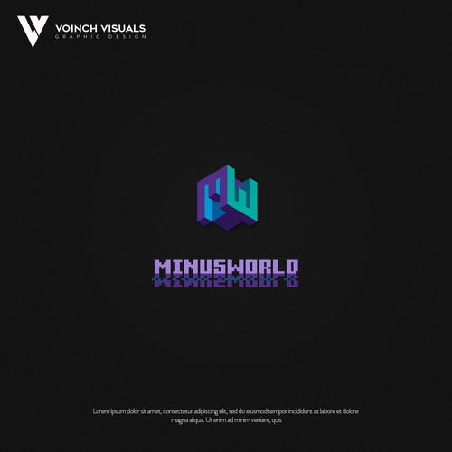 Glitch logo with the title 'MinusWorld'