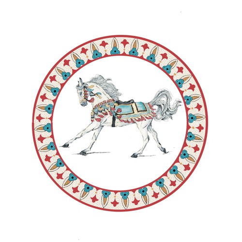 Arabic design with the title 'Illustration for plate'