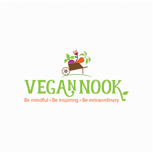 Cooking design with the title 'Vegan Nook'