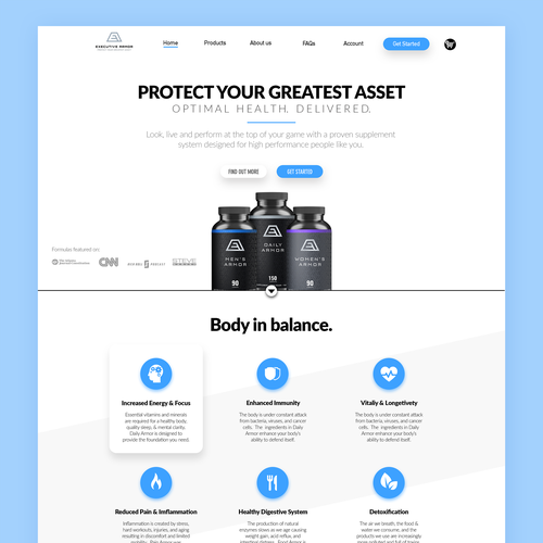 Fitness website with the title 'Fitness website'