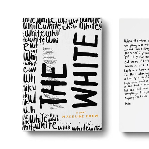 White book cover with the title 'When Miles designs a cover'