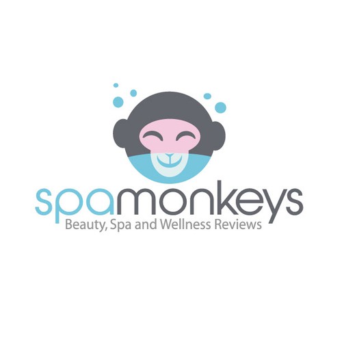 Wellness logo with the title 'Create a cute, adorable mascot logo for Spa Monkeys'