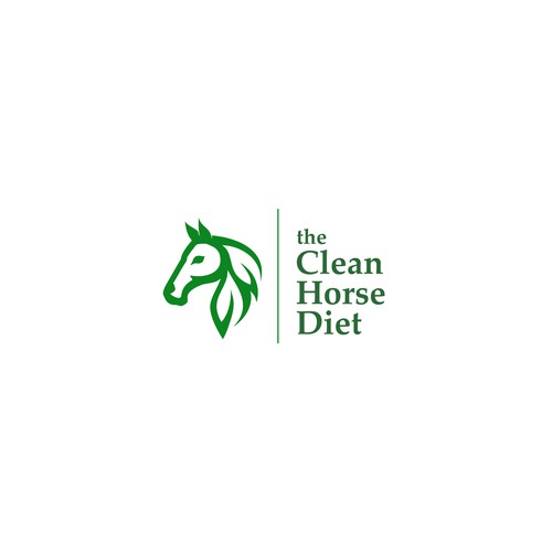 Diet logo with the title 'Equine logo with plants incorporated'