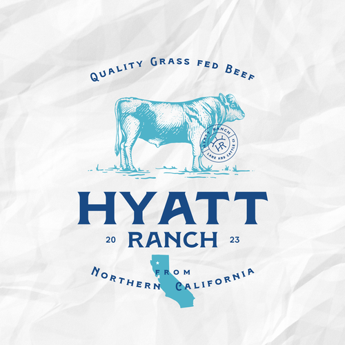 Family farm logo with the title 'Hyatt Ranch'