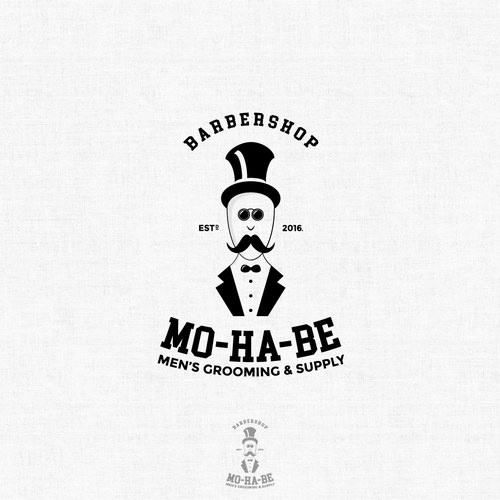 Pet grooming logo with the title 'Logo for Mohabe barber shop'