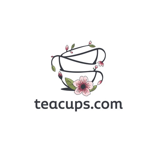 Tea logo with the title 'Logo for an e-commerce tea store'