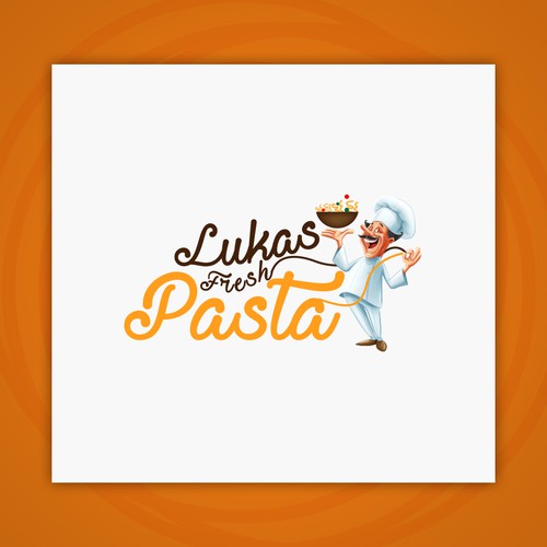 Pasta logo with the title 'Lukas fresh pasta'