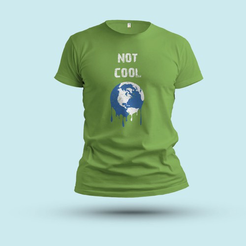 Climate design with the title 'Climate Change Message T-shirt Design'