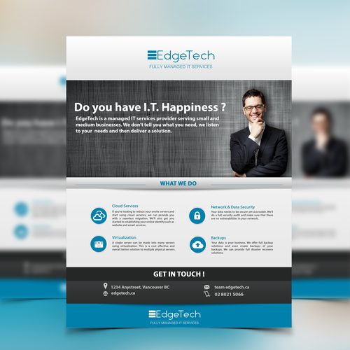 Nice design with the title 'flyer design of EdgeTech'
