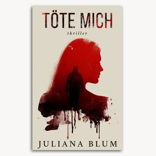 Texture design with the title 'Book cover design for a thriller novel'