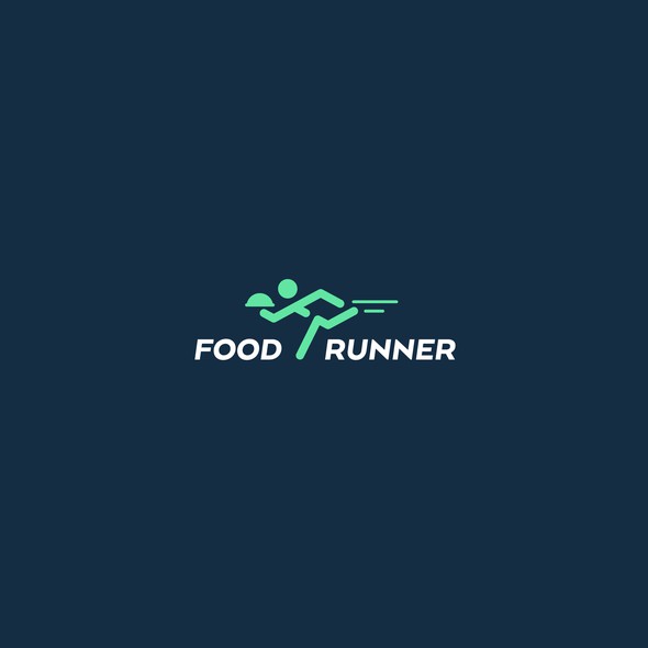 Food delivery logo with the title 'Food Runner Logo'