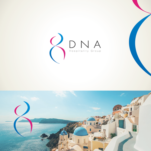 Genetics logo with the title 'Logo concept for DNA Hospitality Group'