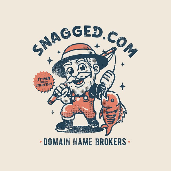 Classic t-shirt with the title 'Retro Fisher for Snagged.com'