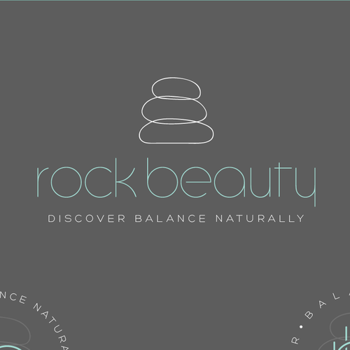 Rock design with the title 'A sleek and elegant logo design for skincare and spa company'