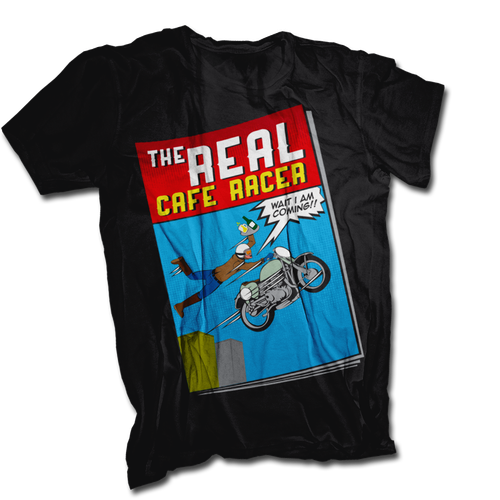 Motorcycle t-shirt with the title 'Funny t shirt graphic concept'