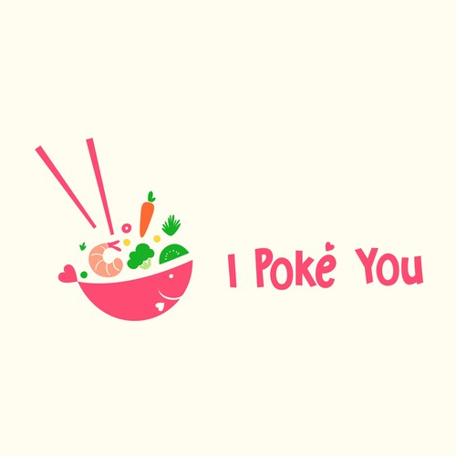 Bowl design with the title 'I Poke You Logo Design'