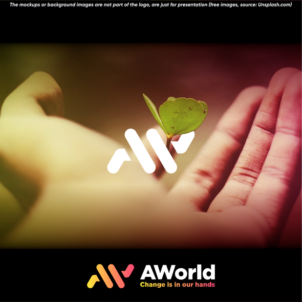 Sustainable design with the title 'AWorld'
