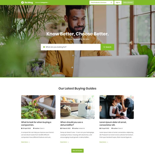 Sketch website with the title 'Reviewaroo'