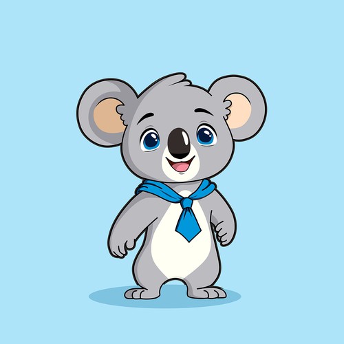 Cute animal design with the title 'Koala Mascot Design'