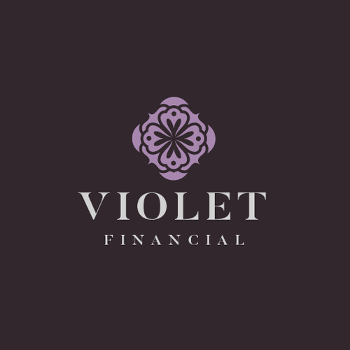 Hawaiian design with the title 'Violet Financial'