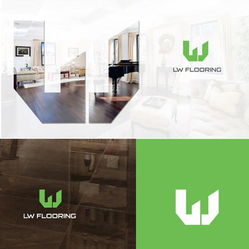 Round logo with the title 'LW monogram'