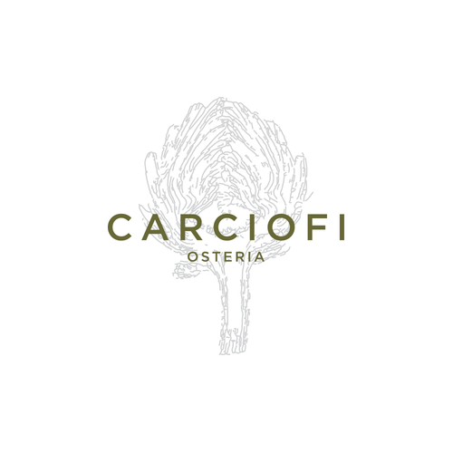 Pizza logo with the title 'Carciofi Osteria'