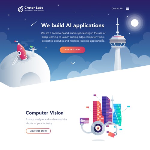 Unique website with the title 'Craterlabs Illustration Website'