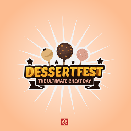 Candy design with the title 'Bold logo for dessert festival.'