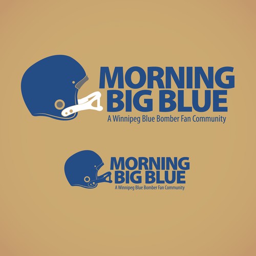 American football logo with the title 'Logo proposal for Morning Big Blue'
