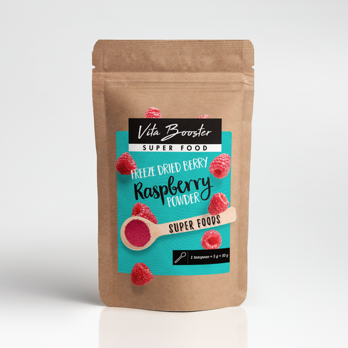 Creative packaging with the title 'Vita Booster'