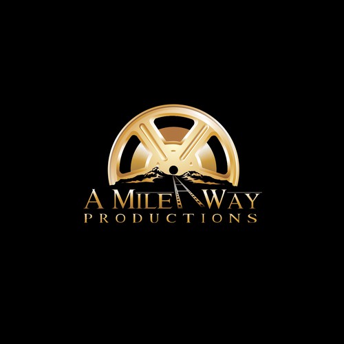 Production house logo with the title 'Film Production Company Logo for Feature Film'