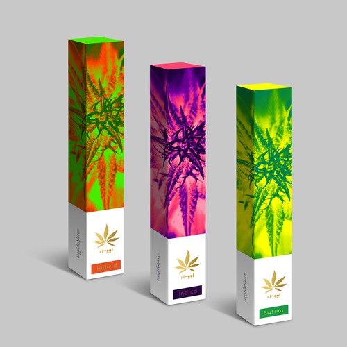 Abstract packaging with the title 'Cannabis Packaging'
