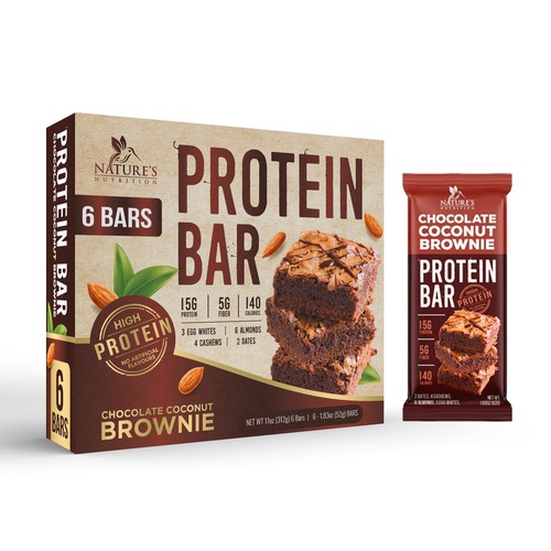 Chocolate bar design with the title 'Protein Bar Box Design'