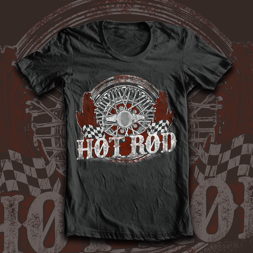Hot rod design with the title 'Hot Rod'