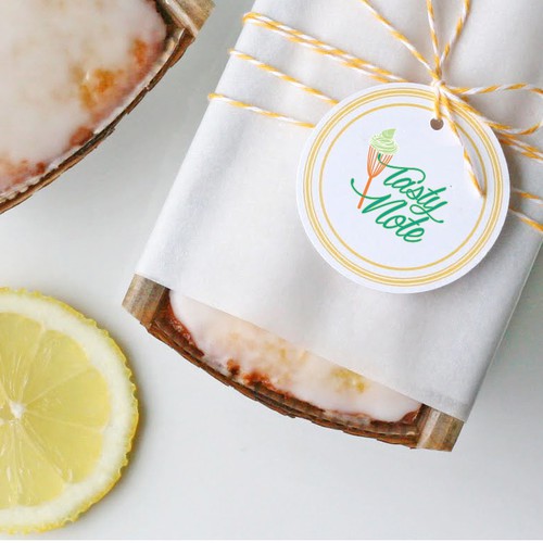 Tasty logo with the title 'Tasty Note Logo Design'