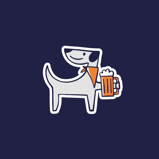 Beer design with the title 'Pup crawl'